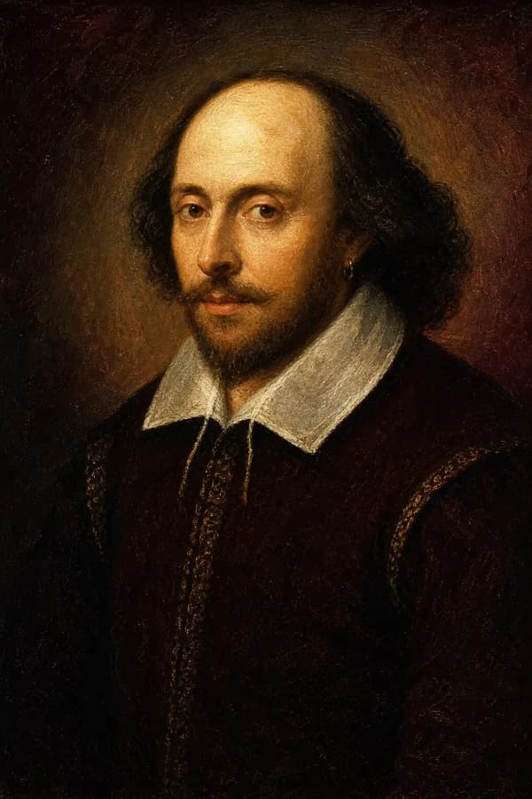 Oil painting portrait of William Shakespeare